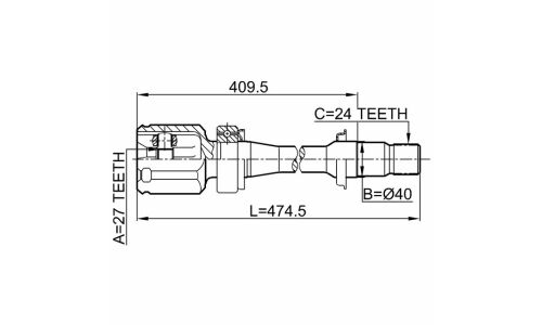ШРУС Febest, внутренний, арт. 0111-ACV30RH