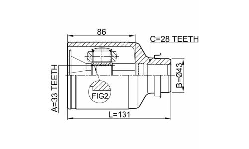 ШРУС Febest, передний, правый, внутренний, арт. 0511-M6ATRH