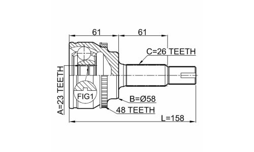 ШРУС Febest, передний, внешний, арт. 0110-ZZE120A48