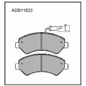 Колодки тормозные дисковые Allied Nippon, передние, комплект на ось (4 шт), арт. ADB11623