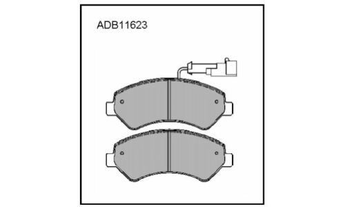 Колодки тормозные дисковые Allied Nippon, передние, комплект на ось (4 шт), арт. ADB11623