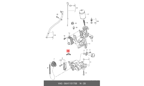 Фильтр масляный VAG, арт. 06H115175B