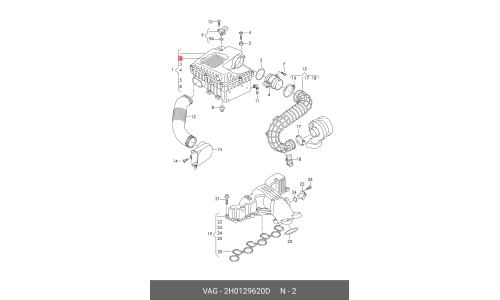 Фильтр воздушный VAG, арт. 2H0 129 620 D