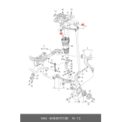 Сайлентблок VAG, передний, левый, арт. 4H0 407 515 B
