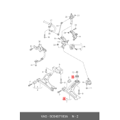 Сайлентблок переднего рычага VAG, арт. 5C0 407 183 A