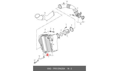Фильтр воздушный VAG, арт. 7P0 129 620 A