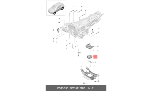 Сайлент-бл VAG, арт. 8K0 399 151 DD