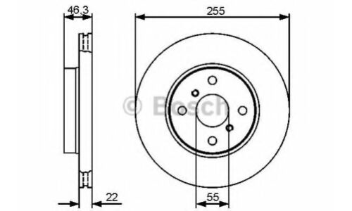 Диск тормозной | перед Bosch, арт. 0 986 479 430