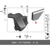 Фильтр воздушный BMW, арт. 13 71 7 582 908