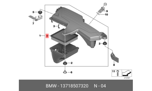 Фильтр воздушный BMW, арт. 13 71 8 507 320