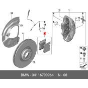 Колодки тормозные дисковые BMW, передние, комплект на ось (4 шт), арт. 34 11 6 799 964