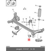 Сайлентблок балки моста Citroen/Peugeot, арт. 5131.H7