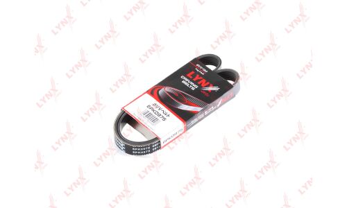 Ремень поликлиновый LYNXauto, материал EPDM, для Citroen Berlingo / C2 / C3 / C4 / C5, Ford C-Max / Fiesta / Focus / Fusion, Mazda 3, Peugeot 1007 / 206 / 207 / 307, арт. 6PK0975