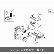 Фильтр воздушный Mercedes, арт. A 000 090 38 51