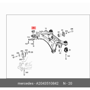 Сайлентблок задней балки моста Mercedes, арт. A 204 351 08 42