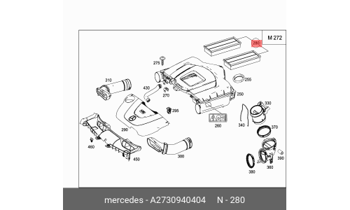 Фильтр воздушный Mercedes, арт. A 273 094 04 04