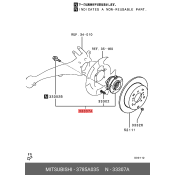 Ступица колеса | зад Mitsubishi, арт. 3785A035