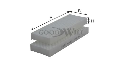 Фильтр салонный GoodWill, комплект 2шт, арт. AG 179 2K CF