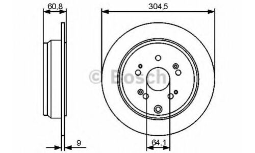 Диск тормозной Bosch, арт. 986479449