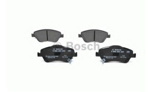 Колодки тормозные дисковые Bosch, передние, комплект на ось (4 шт), арт. 0 986 494 260
