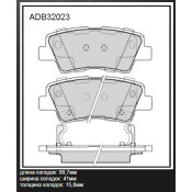 Колодки тормозные дисковые Allied Nippon, задние, комплект на ось (4 шт), арт. ADB32023