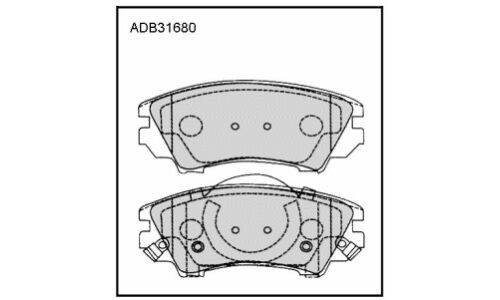 Колодки тормозные дисковые Allied Nippon, передние, комплект на ось (4 шт), арт. ADB31680