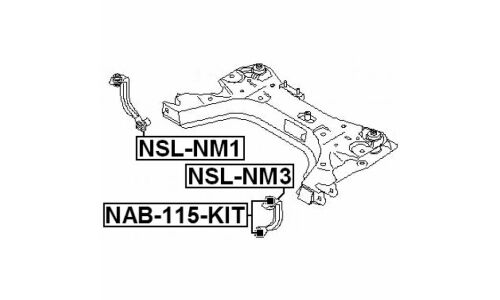 Тяга крепления подрамника | перед лев Febest, арт. NSL-NM3