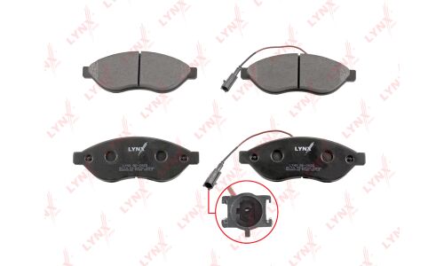 Колодки тормозные дисковые LYNXauto передние, комплект на ось (4 шт), арт. BD-2828