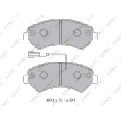 Колодки тормозные дисковые LYNXauto передние, комплект на ось (4 шт), арт. BD-2829