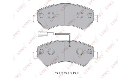 Колодки тормозные дисковые LYNXauto передние, комплект на ось (4 шт), арт. BD-2829