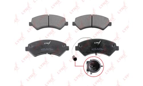 Колодки тормозные дисковые LYNXauto передние, комплект на ось (4 шт), арт. BD-2829