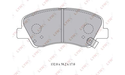Колодки тормозные дисковые LYNXauto, комплект на ось (4 шт), арт. BD-3619