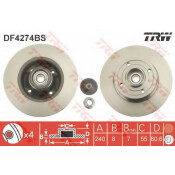 Диск тормозной TRW, арт. DF4274BS Диск тормозной TRW, арт. DF4274BS