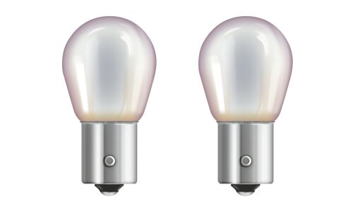 Лампа Osram Diadem Chrome PY21W (BAU15s, S25), 12В, 21Вт, с эффектом «под хром», оранжевая при включении, комплект 2 шт, арт. 7507DC-02B