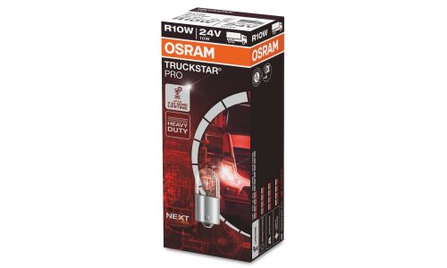 Лампа Osram Truckstar Pro R10W (BA15s, G18), 24В, 10Вт, арт. 5637TSP