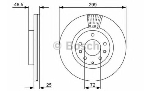 Диск тормозной | перед Bosch, арт. 0 986 479 542