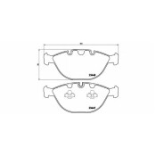 Колодки тормозные дисковые Brembo, комплект на ось (4 шт), арт. P06028