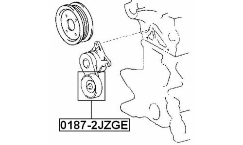 Ролик приводного ремня Febest натяжной, арт. 0187-2JZGE