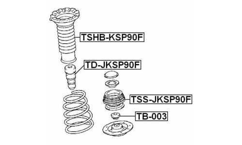 Опора амортизатора Febest передняя, правая/левая, арт. TSS-JKSP90F