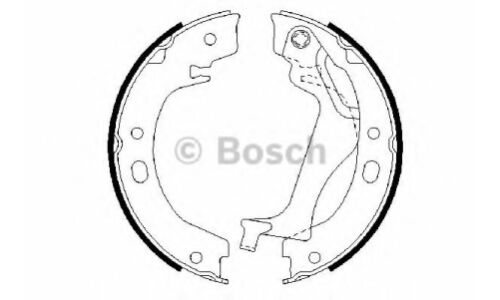 Колодки тормозные барабанные Bosch, комплект на ось (4 шт), арт. 0 986 487 713