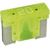 Предохранитель автомобильный Bosch, флажковый, мини (LOW PROFILE MINI FL), жёлтый, 20А, арт. 1 987 529 048