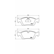 Колодки тормозные дисковые Brembo, комплект на ось (4 шт), арт. P06024