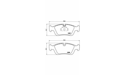 Колодки тормозные дисковые Brembo, комплект на ось (4 шт), арт. P06024