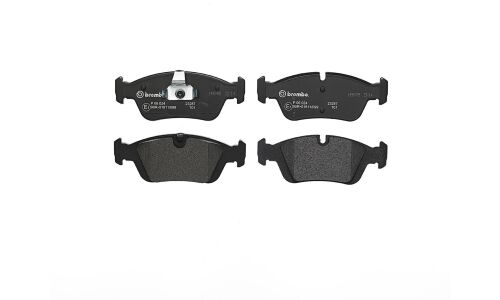 Колодки тормозные дисковые Brembo, комплект на ось (4 шт), арт. P06024