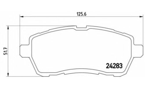 Колодки тормозные дисковые Brembo, комплект на ось (4 шт), арт. P24072
