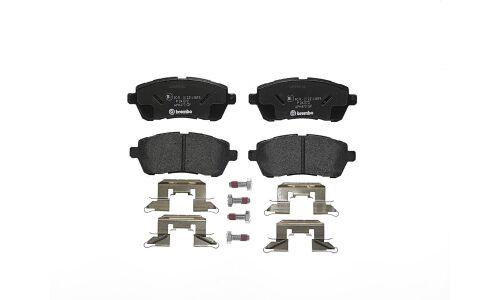 Колодки тормозные дисковые Brembo, комплект на ось (4 шт), арт. P24072