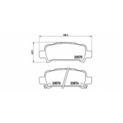Колодки тормозные дисковые Brembo, комплект на ось (4 шт), арт. P78011