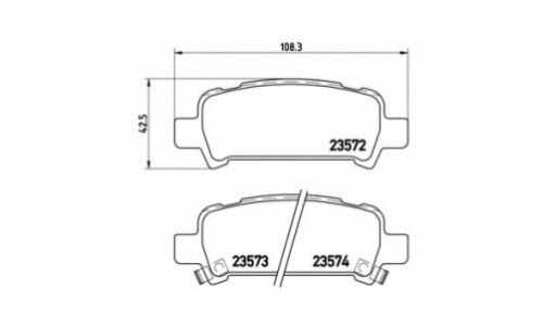 Колодки тормозные дисковые Brembo, комплект на ось (4 шт), арт. P78011