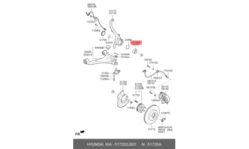 Подшипник ступицы колеса | перед Hyundai/Kia, арт. 51720-2J001