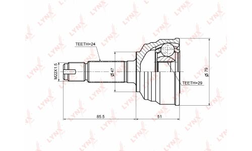 ШРУС LYNXauto, внешний, арт. CO-3682